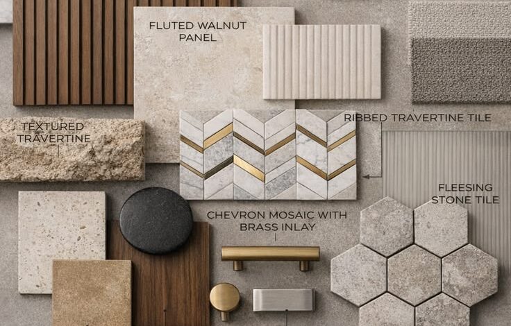 Luxury Interior Material Palette _ Contemporary Mood Board