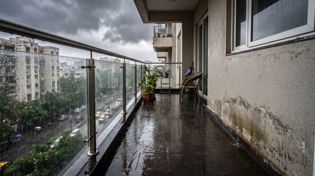Balcony in monsoon